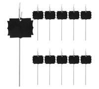 IWOWHERO 1 Set Plant Labels, Reusable Plant Markers Garden Signs, Hanging Planter Chalkboard Tags with Metal Stakes for Vegetable, Flower Pot