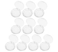 IWOWHERO 10 Pcs Eyelash Storage Boxes with Thickened High-Transparency Diamond Cut Surface, Self-Adhesive False Eyelash Holder Case for Travel and Makeup Organization