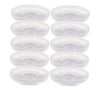 IWOWHERO 10 Pcs Lash Case Thickened Transparent Diamond Cut Eyelash Storage Boxes Self-Adhesive Plastic Containers for Travel and Daily Makeup Protection Stylish Cosmetic Organizers for