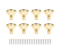 IWOWHERO 10 Sets Picture Hanging Kit with Golden Copper and Iron Wall Hangers Featuring Three Holes for Little Damage the Wall and Practicability, for Hanging Artworks and Clothes