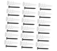 IWOWHERO 100 Sets Stainless Steel Drywall Anchor Kit with Thread Expansion Screws and White Plastic Plugs Heavy Duty Self Drilling Wall Anchors for Masonry Plasterboard and Home Improvement