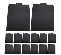 IWOWHERO 100pcs Black Kraft Paper CD Sleeves Reusable Cardboard Envelopes for CD Dvd Storage Holder Multipurpose Greeting Card Packaging Minimalist Design