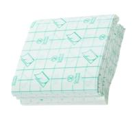 IWOWHERO 100pcs Disposable Adhesive Makeup Hand Palettes PU Film Cosmetic Mixing Plates for Foundation Concealer Eyeshadow Lipstick Blush DIY Nail Art Accessories