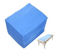 IWOWHERO 100pcs Disposable Massage Tablets Massage Table Cover Protector Beauty Salon Bed Cover Esthetician Bed Spa Table Blue Non Woven