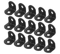 IWOWHERO 100pcs Heavy Duty Black Iron Corner Brackets for Wood Shelves Reinforced Angle Shelf Support Braces for Wall Storage Workshop Garage Scratch-Resistant Design