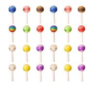IWOWHERO 100pcs Lollipop Nail Charms Resin DIY Nail Art Decorations Bright Ornaments for Manicure Craft Embellishments