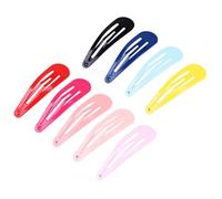 IWOWHERO 100pcs Metal Hair Snap Clips Waterdrop Shape Candy Color Assorted Glossy Lacquer Coated Barrettes for Multi-color Hair Accessories