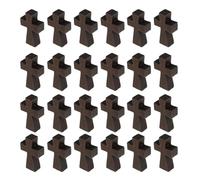 IWOWHERO 100pcs Mini Wooden Cross Pendants Bulk Set for Crafting Prayer Charms, DIY Jewelry Making, Faith Symbols for Women, Keychain and Necklace Accessories