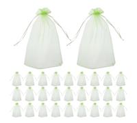 IWOWHERO 100pcs Netting for Vegetables Fruit Tree Bags Fruit Net Tree Bag Protector Mesh Drawstring Drawstring Protective Apples Light Green