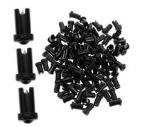 IWOWHERO 100Pcs Plastic Glue Bottle Needles Replacement Tips for Eyelash Glue Bottles Practical Nozzle Pins for Salon and Home Use Black