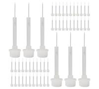 IWOWHERO 100pcs Professional Nail Liner Brush Replacement for Polish Application Fine Detail Drawing Compatible with Nail Bottles Travel-friendly Manicure Tools