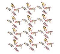 IWOWHERO 100pcs Vintage Bird Wooden Buttons for Sewing DIY Crafts Handpainted Mixed Bird Shapes Wood Craft Supplies for Scrapbooking Clothing Accessories and Home Decor
