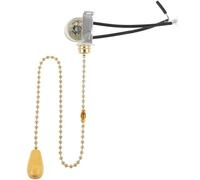 IWOWHERO 10A Gold Pull Chain Light Switch 30Cm Cord Silent Pull Cord Light Switch Replacement for Bathroom Ceiling Lamp Fixture DIY Wall and Ceiling Lighting Accessories