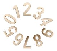 IWOWHERO 10pcs 70mm 3D Metal House Numbers Set Golden for Outdoor Use, Self-Adhesive Address Plaques for Mailboxes, Hotels, and Room Signs