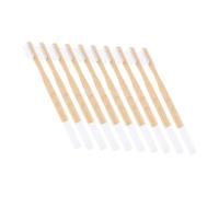 IWOWHERO 10pcs Adult Bamboo Toothbrush Set with Bristles Ergonomic Non Slip Handles Reusable Manual Toothbrushes for Comfortable Gum Care and Travel Replacement