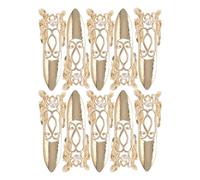 IWOWHERO 10pcs Ancient Queen Costume Fingertip Rings, Adjustable Long Metal Finger Nail Claws, Cosplay Fingernail Jewelry - False Nail Tip Extensions for Retro Dance Party Accessories