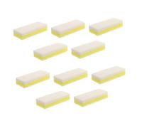 IWOWHERO 10pcs Double-Sided PU Pumice Stone Foot Care Tools for Callus and Dead Skin Removal Lightweight Ergonomic Foot Scrubber for Gentle Exfoliation and Smooth Yellow Suitable for Home