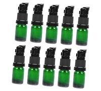 IWOWHERO 10pcs Essential Oil Glass Bottle Oil Roller Dispenser Squeezy Travel Container Pressing Sub Bottles