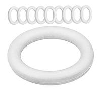 IWOWHERO 10Pcs Foam Circular Ring Art Painting Supplies for Boy Girl DIY Creative Accessories for Boy Girl for Developing Hand-Eye Coordination and Creativity for Home Decor White