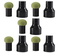IWOWHERO 10pcs Foundation Makeup Sponge - Round Head Small Mushroom Puff Cosmetics Egg Puff Beauty Makeup and Dry Cream Flutter Green