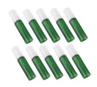 IWOWHERO 10pcs Green Lotion Pump Bottles Refillable Cosmetic Containers with White Pump Heads Compact Travel Bottles Portable for Shampoo Essential Oil Lotion