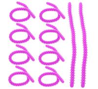 IWOWHERO 10pcs Large Purple Silicone Hair Rollers Spiral Perm Rods for Women Durable Reusable Curling Tools Flexible Perm Rods for Long Hair Styling at Home and Salon