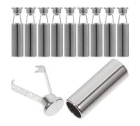 IWOWHERO 10pcs Metal Shoelace Ends Replacement Tips Alloy Aglets for DIY Hats Sportswear Shoestrings Cord Repair Accessories