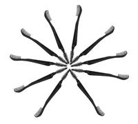 IWOWHERO 10pcs Micro Eyebrow Brush Lash Comb Eyebrow Tool Women Makeup Grooming Kit Double-ended Brush