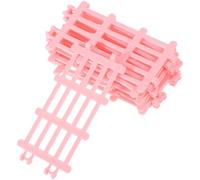 IWOWHERO 10pcs Miniature Farm Fence Panels Plastic Dollhouse Garden Fence for Farm Play Dollhouse Kit Accessories in Sky Blue for Micro Landscape
