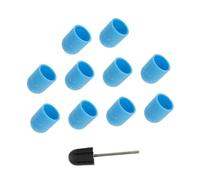 IWOWHERO 10pcs Nail Grinding Head Sanding Caps Set for Manicure Polisher with Abrasion-resistant Grit Reusable Nail Art Sand Caps for Dead Skin and Callus Removal