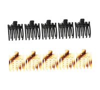 IWOWHERO 10Pcs Non-slip Plastic Hair Claw Clips for Women and Large Five-tooth Hair Clamps in Black and Tortoise Shell Secure Grip for Thick and Fine Easy Casual at Home and Travel