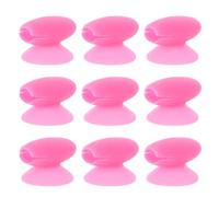 IWOWHERO 10pcs Pink Silicone Lip Brush Anti-Lost Covers Dustproof for Lip Applicators, Cosmetic Makeup Brush Holder Accessories for