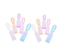 IWOWHERO 10pcs Portable Nail Duster Brush with Long Handle for Comfortable Grip Professional Fingernail and Toenail Dust Removal Lightweight Compact Scrubber for Home and Manicure Salon Use