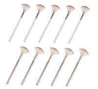 IWOWHERO 10pcs Professional Makeup Brush Fan Shape Brush for Face Fruit Acid Mask Highlighter Blush