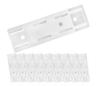 IWOWHERO 10PCS Punch Abs Extension Socket Holder Wall Mount Fixator Self-adhesive Power Strip Storage Organizer for Home Office White