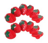IWOWHERO 10pcs Red Small Strawberry Decorative Buttons Set for Clothing, Novelty Sewing Buttons for ’ Cardigans and Shirts, Cute Strawberry Decor for DIY Craft Projects