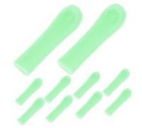 IWOWHERO 10pcs Soft Silicone Ear Spoon Replacement Sleeves Gentle Earwax Cleaner Covers for Comfortable and Safe Ear Cleaning Compatible with Various Spoons Elegant Green Design