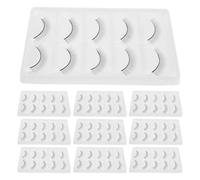 IWOWHERO 10pcs Synthetic False Eyelash Strips for Eyelash Extension Training Soft Practice Lashes for Beginners Reusable Lash Supplies Kit for Natural Look Makeup Preparation