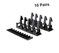 IWOWHERO 12 Pairs Baby Protective Drawer Cabinet Locks for Kids Black Childproof Safety Locks Set Sticky Latches for Child Safety