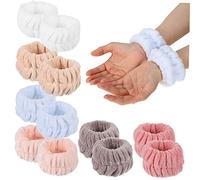 IWOWHERO 12pcs Face Wash Wristbands for Women Skin Care Wrist Straps Stretch Design Prevent Liquid Spill Wristbands for Washing Face Makeup Spa Yoga