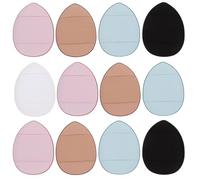 IWOWHERO 12pcs Mini Finger Foundation Small Waterdrop Shape Dual-Use Wet Dry Cosmetic Powder Applicators Portable Makeup Tools for Random Color Random Color
