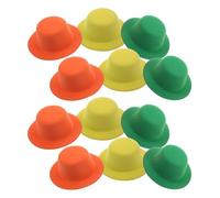 IWOWHERO 12pcs Mini Top Hat Hair Clips for Lightweight Cloth Duckbill Barrettes Safe Hair Accessories for Halloween Western Theme Party Dress-up and Craft Styling
