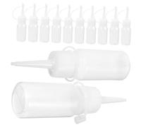 IWOWHERO 12pcs PE Pointed Mouth Hair Dye Bottles Root Applicator Dispenser Plastic Containers for Hair Oil Glue Essential Oils Storage and Dispensing