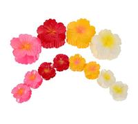 IWOWHERO 12PCS Plumeria Hair Clips Gradient White Yellow Pink Red Plastic Flower Claw Clips for Women Beach Vacation Hawaiian Style Hair Accessories