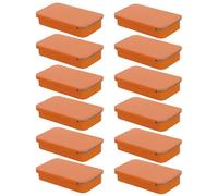 IWOWHERO 12pcs Small Metal Boxes Lids Tinplate Storage Case Slide Lid for Lipstick Soap Lip Balm Jewelry Craft Travel Packaging Organizer