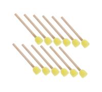 IWOWHERO 12pcs Sponge Paint Brushes Round Art Sponges Sturdy Wood Handles Perfect for Decorative Painting
