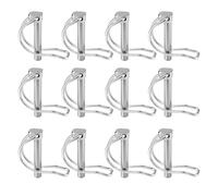 IWOWHERO 12pcs Trailer Coupler Pin: Trailer Locking Pin Keeper Clasp - Steel Hitch Coupler Lock and Safety Fastener for Camper Tow Hitch