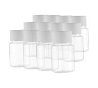 IWOWHERO 12pcs Transparent Plastic Medicine Bottles with Caps Compact Empty Containers for Pills Liquids Lotions Travel and Business Trips Storage