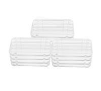 IWOWHERO 12pcs Transparent Press Nail Storage Case Clear Plastic Rectangle Organizer for Small Items and French Tip Display Multifunctional Storage Box for Easy Identification and Daily Use