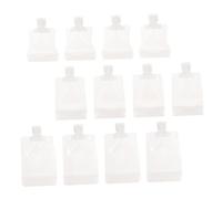 IWOWHERO 12PCS Travel Lotion Storage Bags with Suction Mouth Reusable Compact Liquid Pouches for Shampoo Conditioner Creams Space-saving Pet Material Travel Bottles for Toiletries and